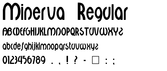 Minerva Regular font